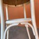 Pedestal table 80s shabby chic curved wood coffee table