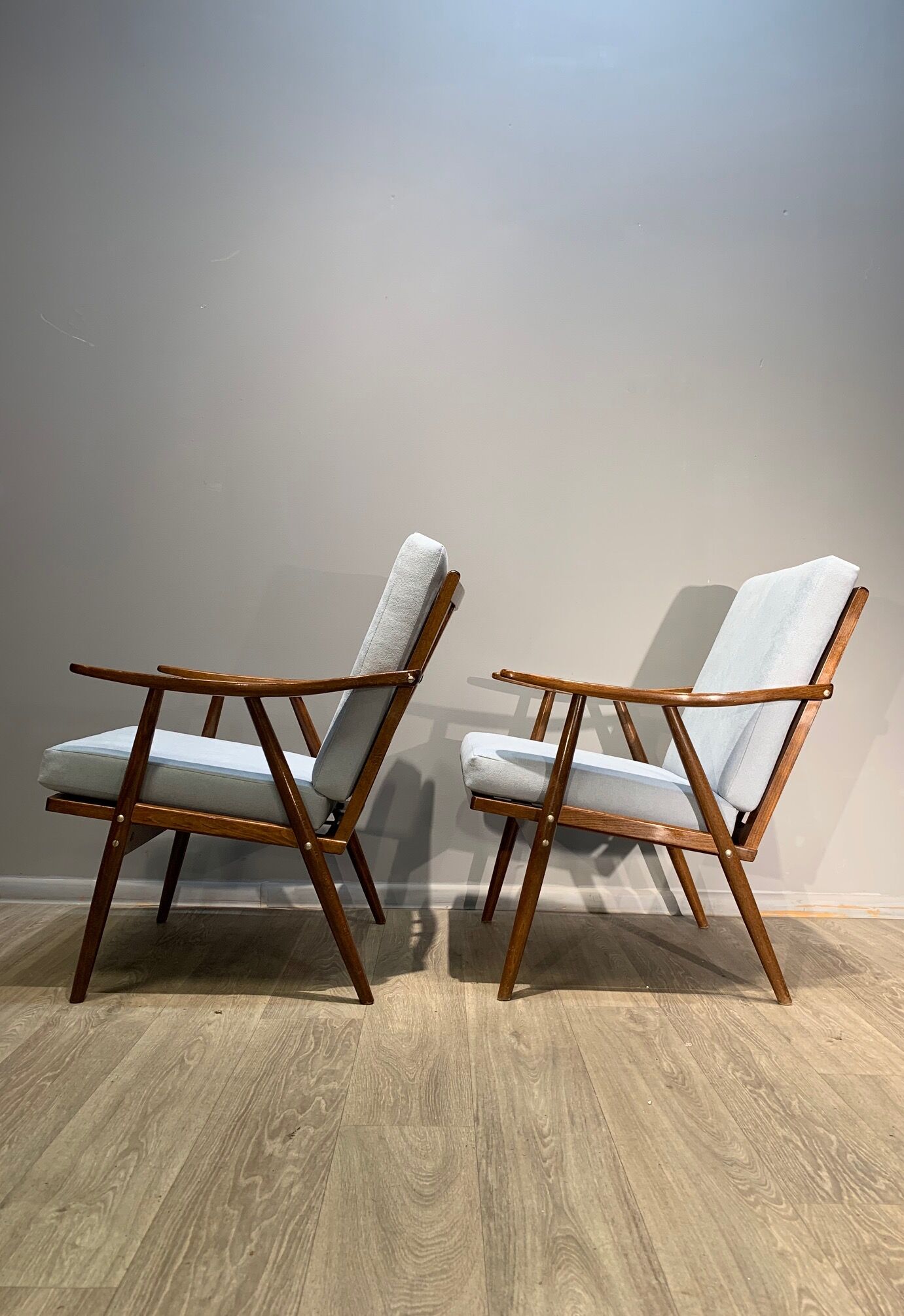 Pair of Thonet armchairs, Czechoslovakia, 1960s