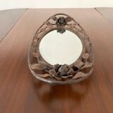 Mirror or centerpiece wrought iron Art Deco signed.