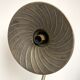 Gooseneck wall lamp old style silver metal patinated