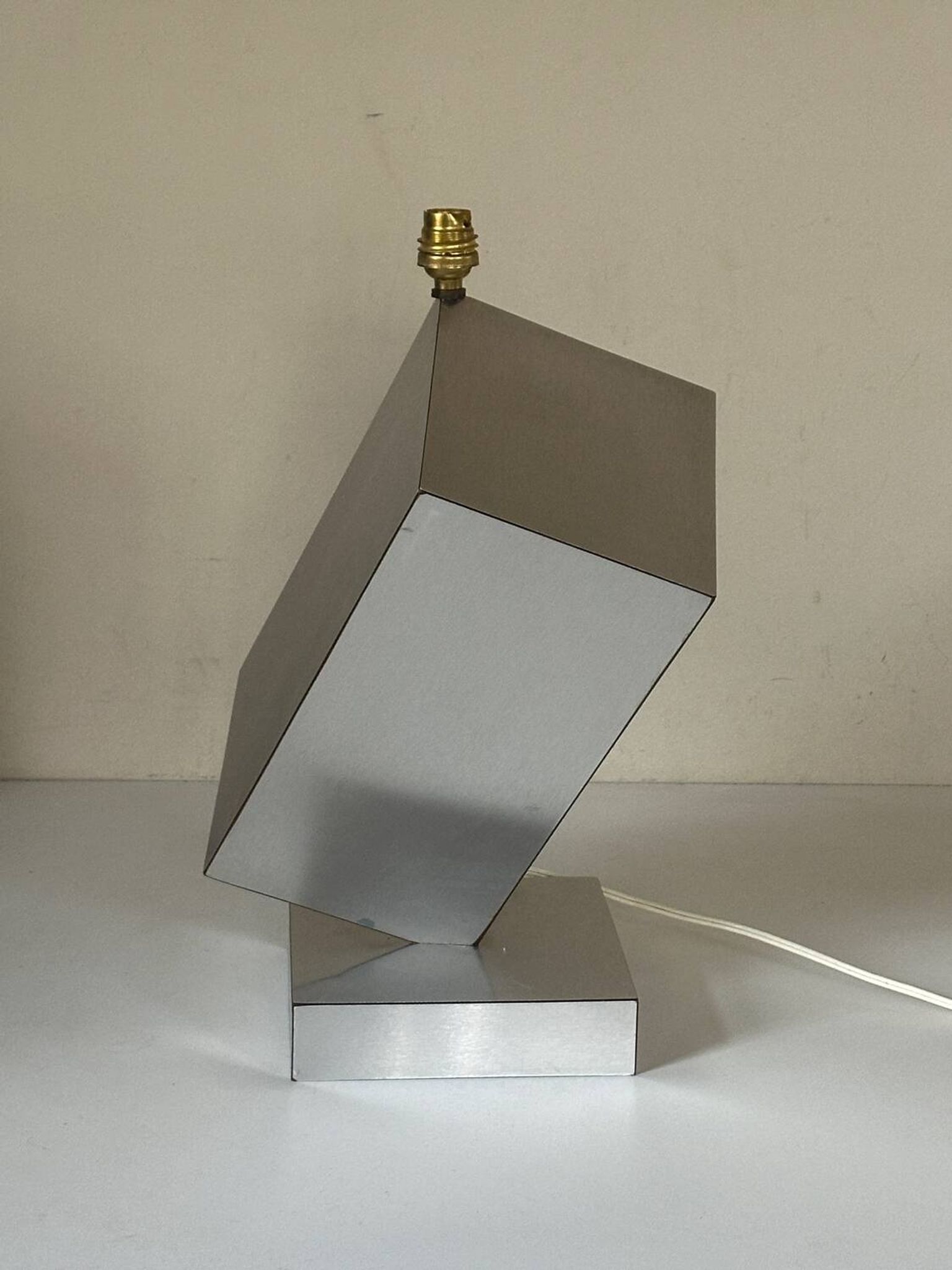 Vintage geometric lamp, 1970s design