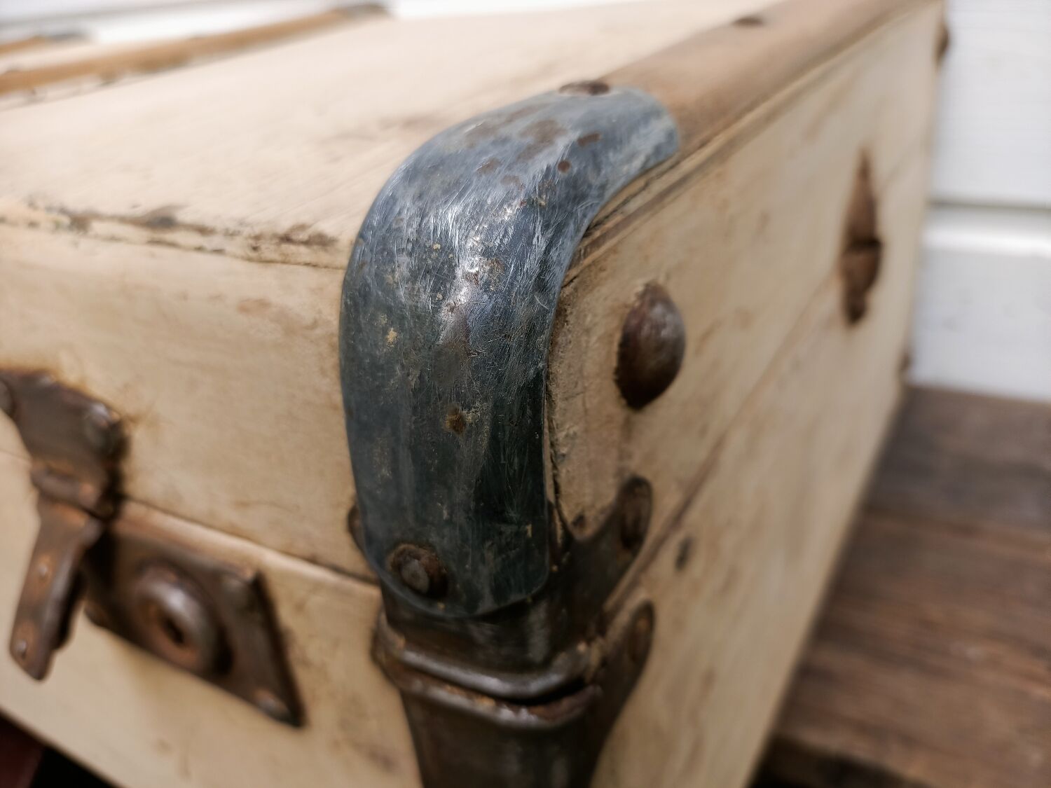 Old wooden suitcase