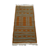 Berber carpet and blue 118 x 61 cm