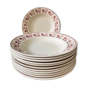 Lot de 12 assiettes creuses - badonviller