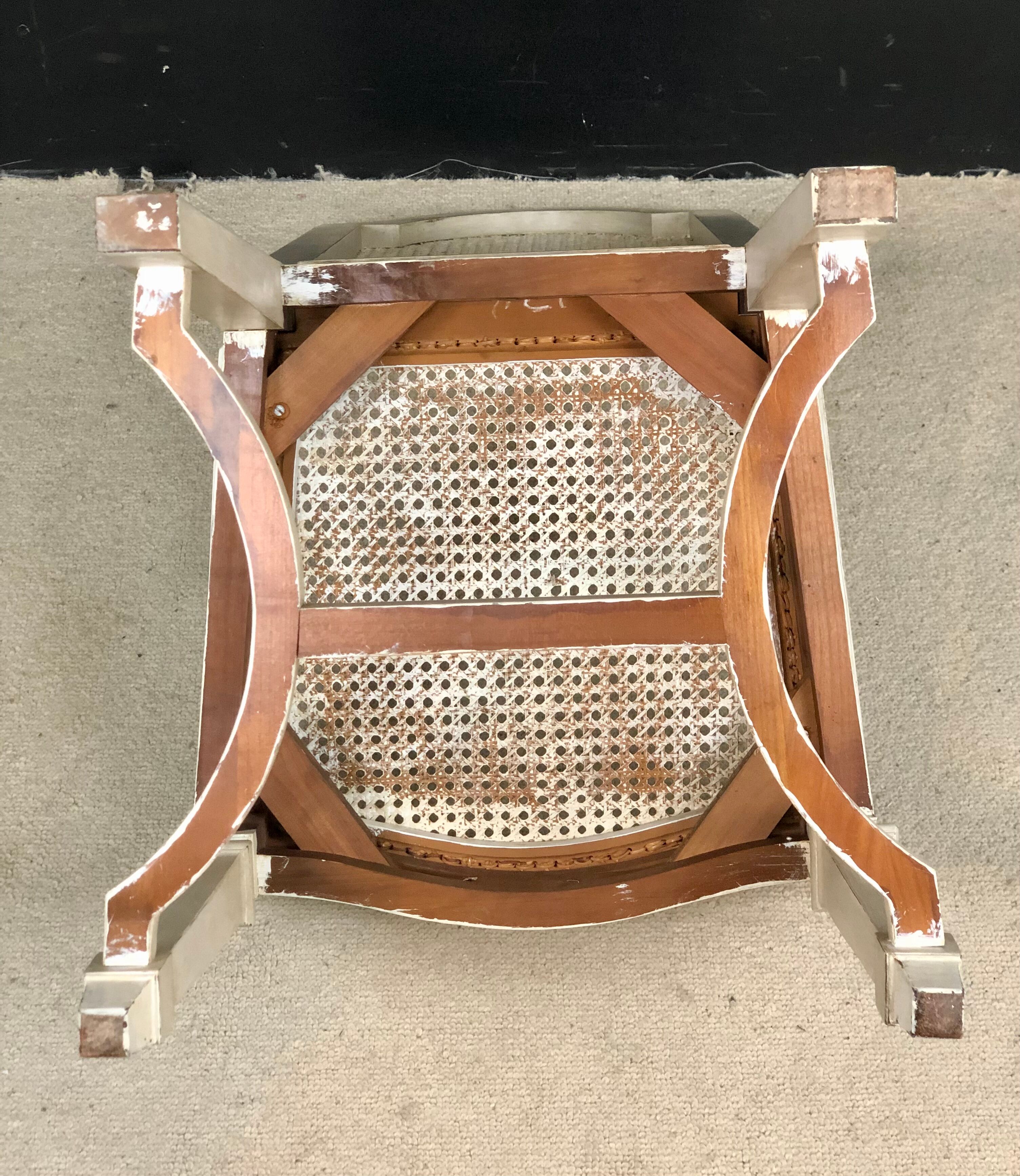 6 patinated Louis XVI style chairs