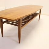 Teak coffee table with magazine rack