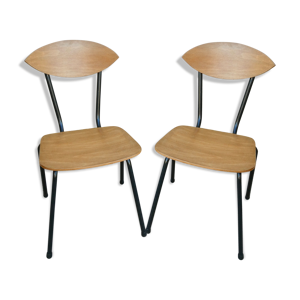 Paire de chaises en bois - 60
