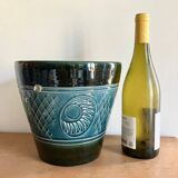 Large blue and green glazed ceramic planter • Ü Keramik • 1960-70