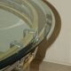 Dining table in chrome and gold steel, Romeo Rega style, Italy, 1970s.