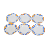 Lot de 6 assiettes plates terre de fer