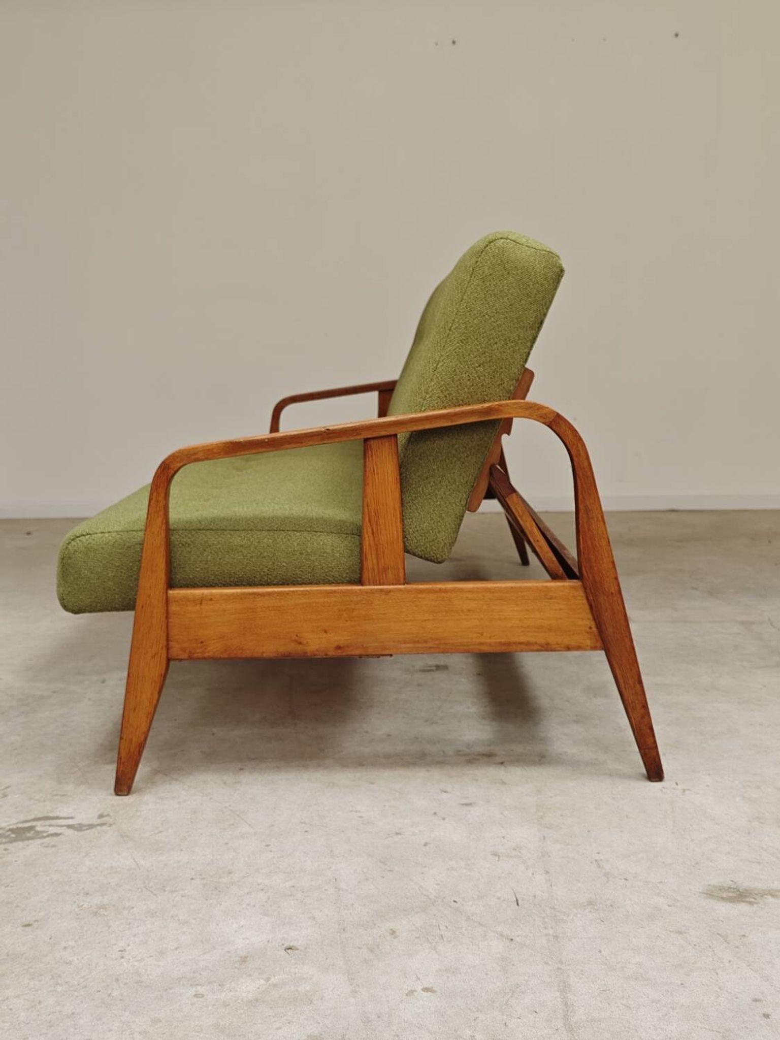 Green Banquette Daybed from Czechoslovakia 1960
