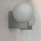 Pair of wall lights in brushed metal and opaline glass, France 1970