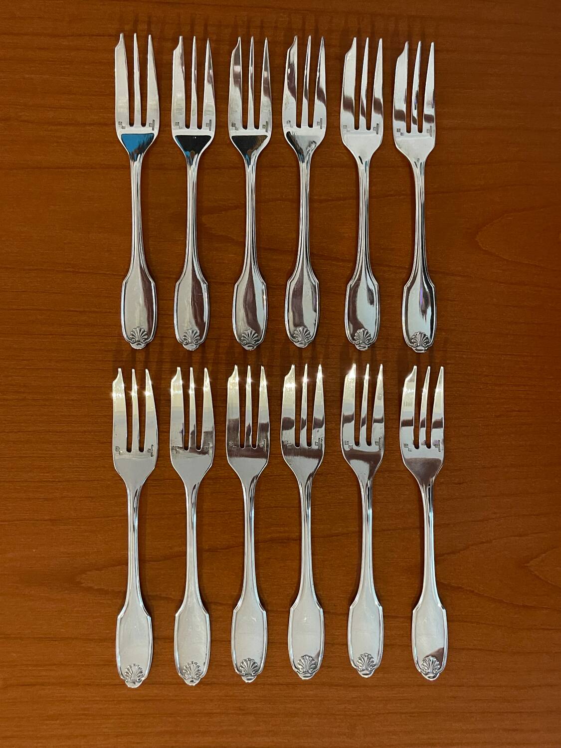 Christofle 12 cake forks 15.5 cm very good condition