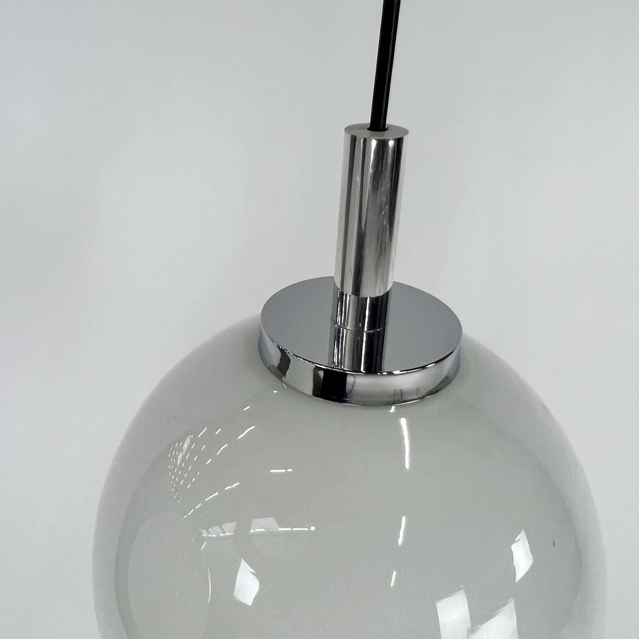 Set of 2 Mid Century Hanging Bol Lamps by Glashutte Limburg, 1970s