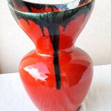 Red ceramic vase from Vallauris