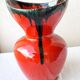 Vase rouge en céramique Vallauris