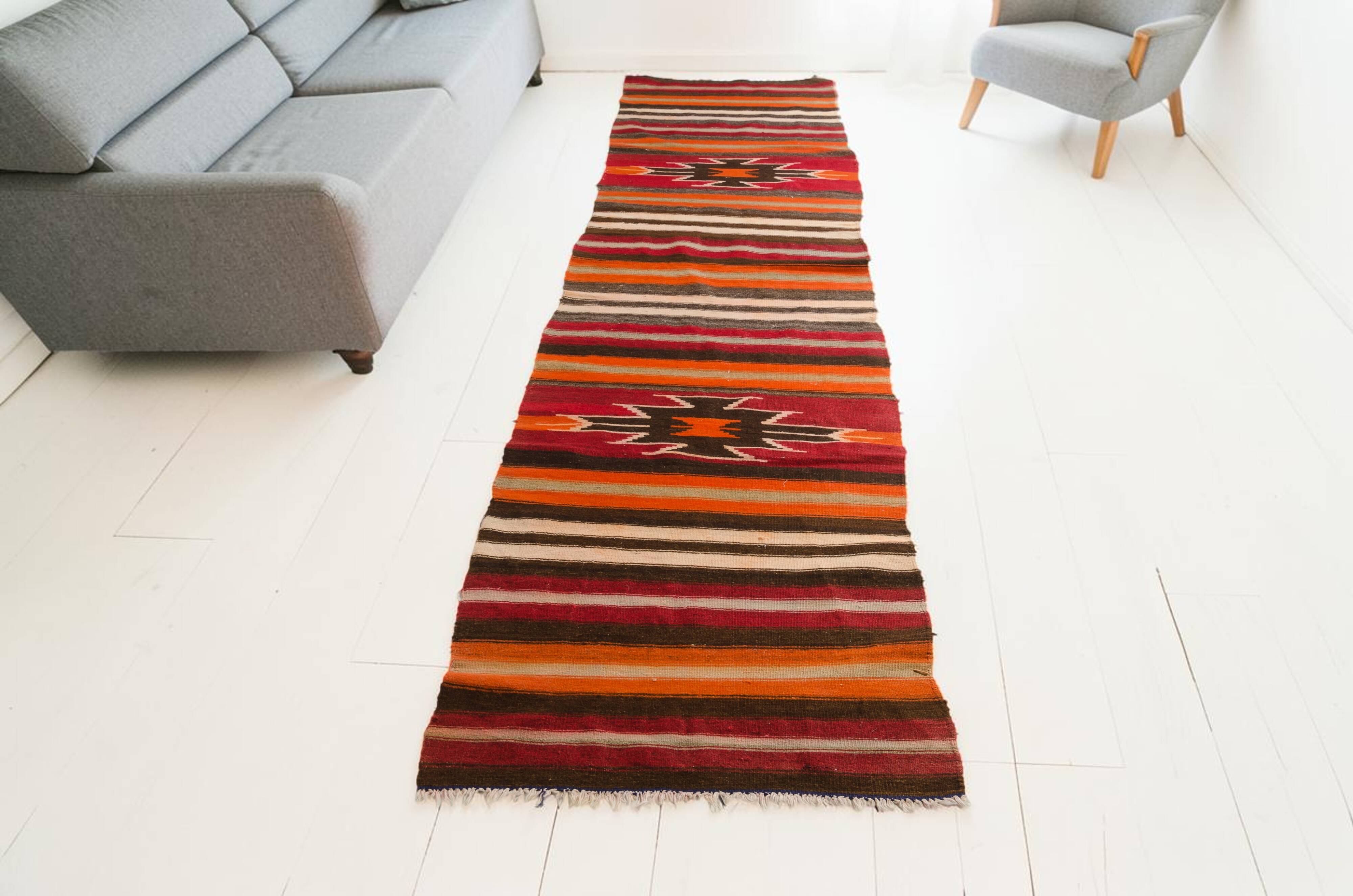 Tapis Kilim Anatolien Vintage, Kilim Géométrique Vintage sku-138