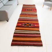 Vintage Anatolian Kilim Runner,Geometric Vintage Kilim sku-138