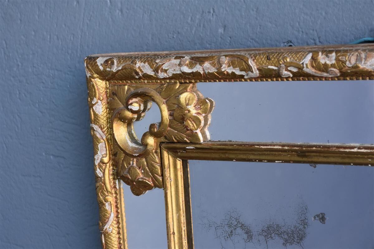 Parecloses time mirror nineteenth wooden Golden 55x55cm