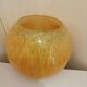 Vintage yellow and orange glass vase vintage