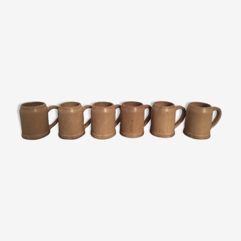 Lot de 6 mugs en grès