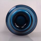 Hand-blown blue glass vase, Italy, 1960s