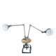 Magnificent double Jielde chandelier with 2 arms.