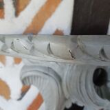 Grey patinated wood wall shelf