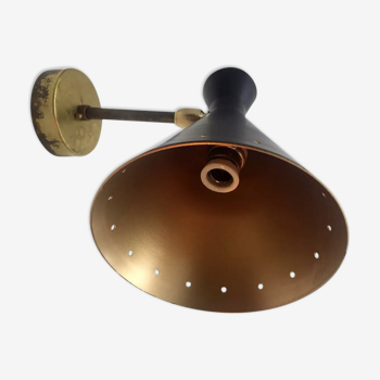 Wall lamp cocotte black interior gold