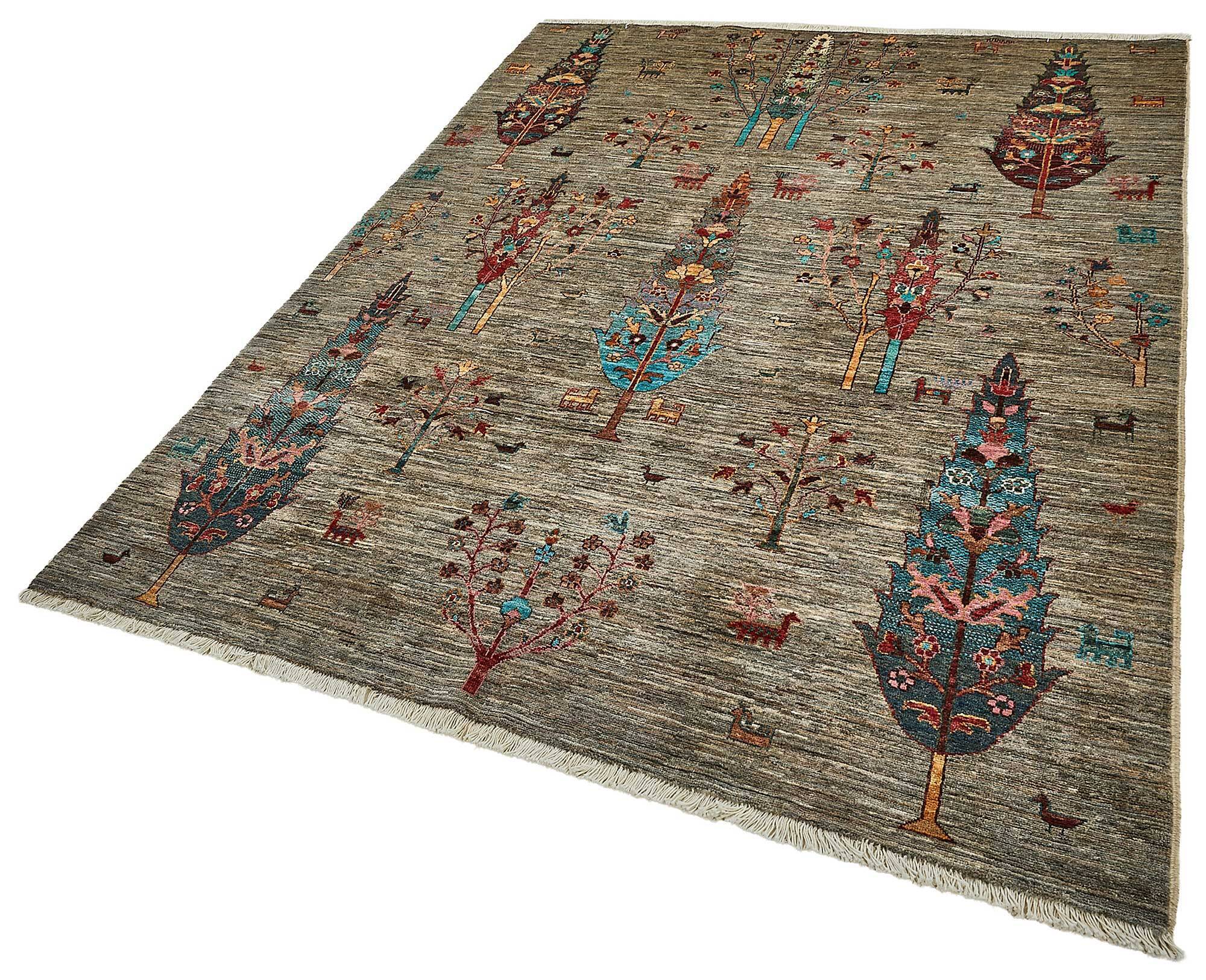 Turkish Handknotted Wool Oushak Rug 182 cm x 253 cm