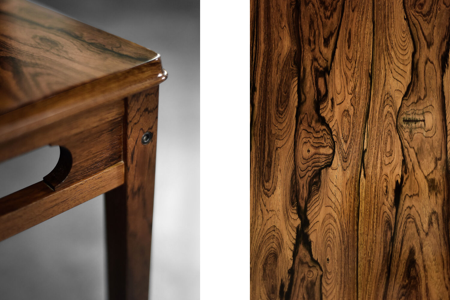 scandinavian Danish Modern Low Rosewood Coffee Table by Rasmus Solberg