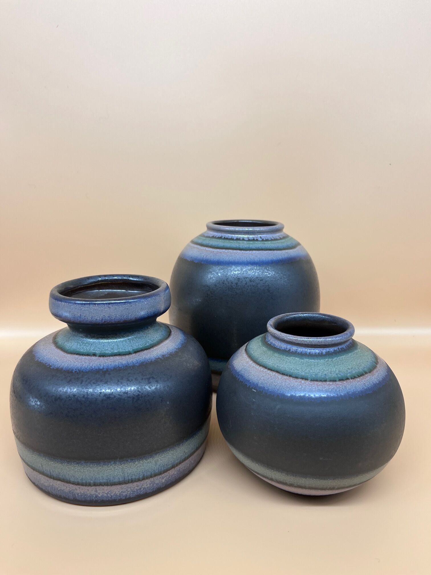 Trio of vases 70s
