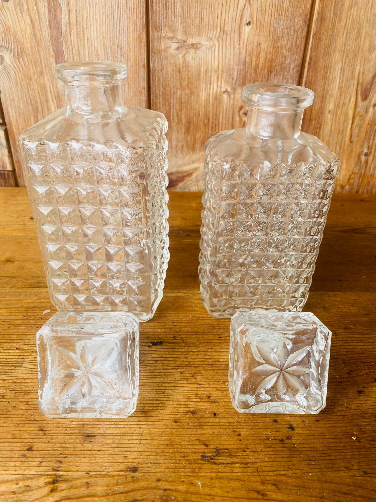 Duo de carafes à whisky années 70