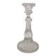 Antique baluster-shaped molded glass candlestick holder