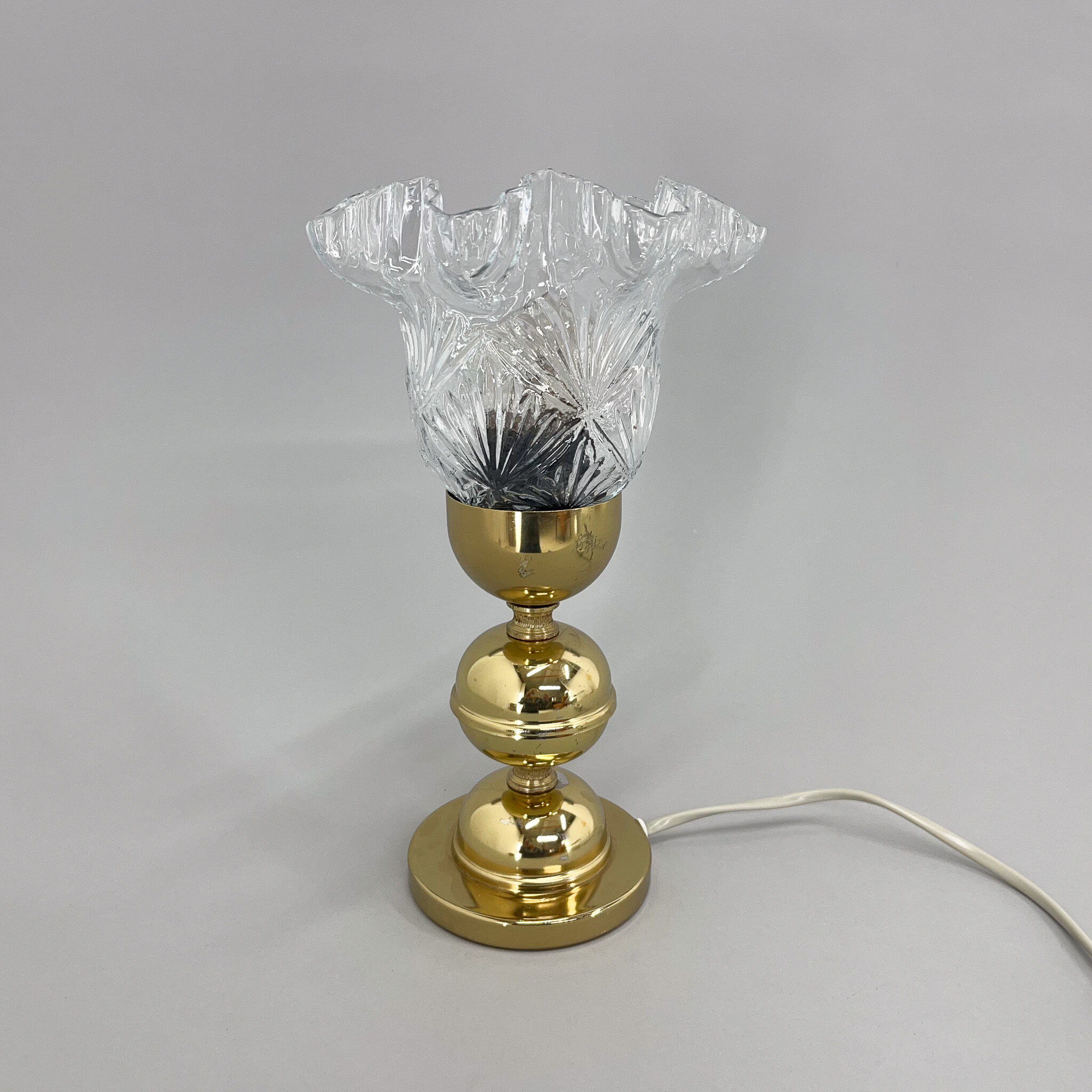 Mid century table lamp by kamenický šenov, labeled, 1960's