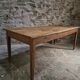 Antique French farmhouse dining table in oak and poplar, 1850–1900