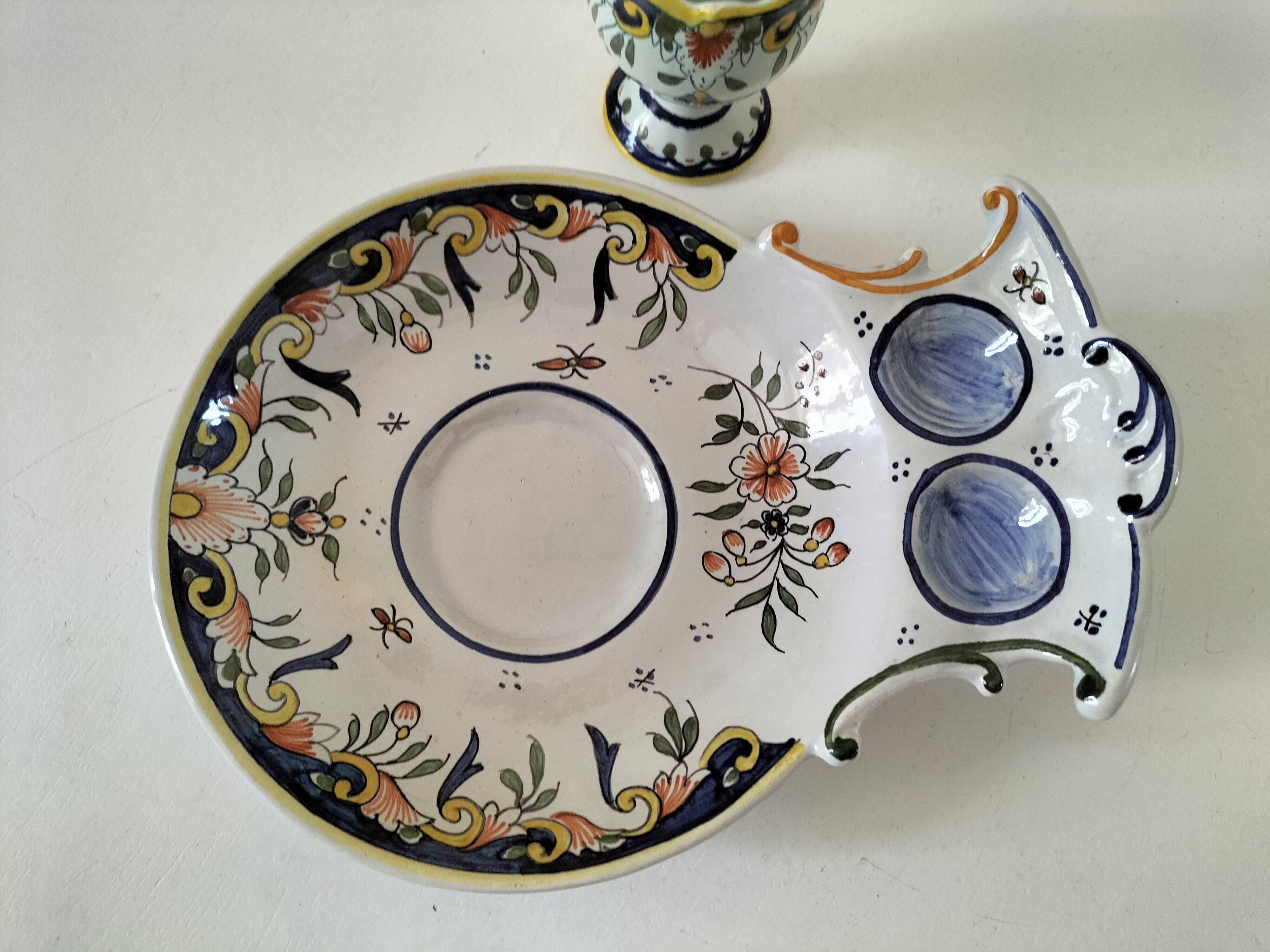 Geo Martel egg service Desvres no. 1687 – Lambrequin decoration