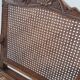 Louis XV Regency cane armchair leather armrests decorated with shell