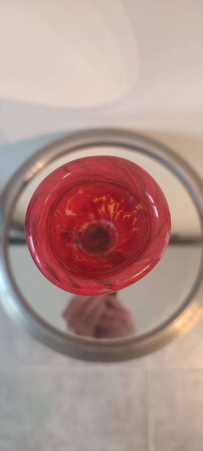 Spatter Glass Solo Flower Vase in Blown Glass from the 60s - 70s