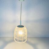 Hanging lamp in iron and glass from Glashütte Limburg, 1960s