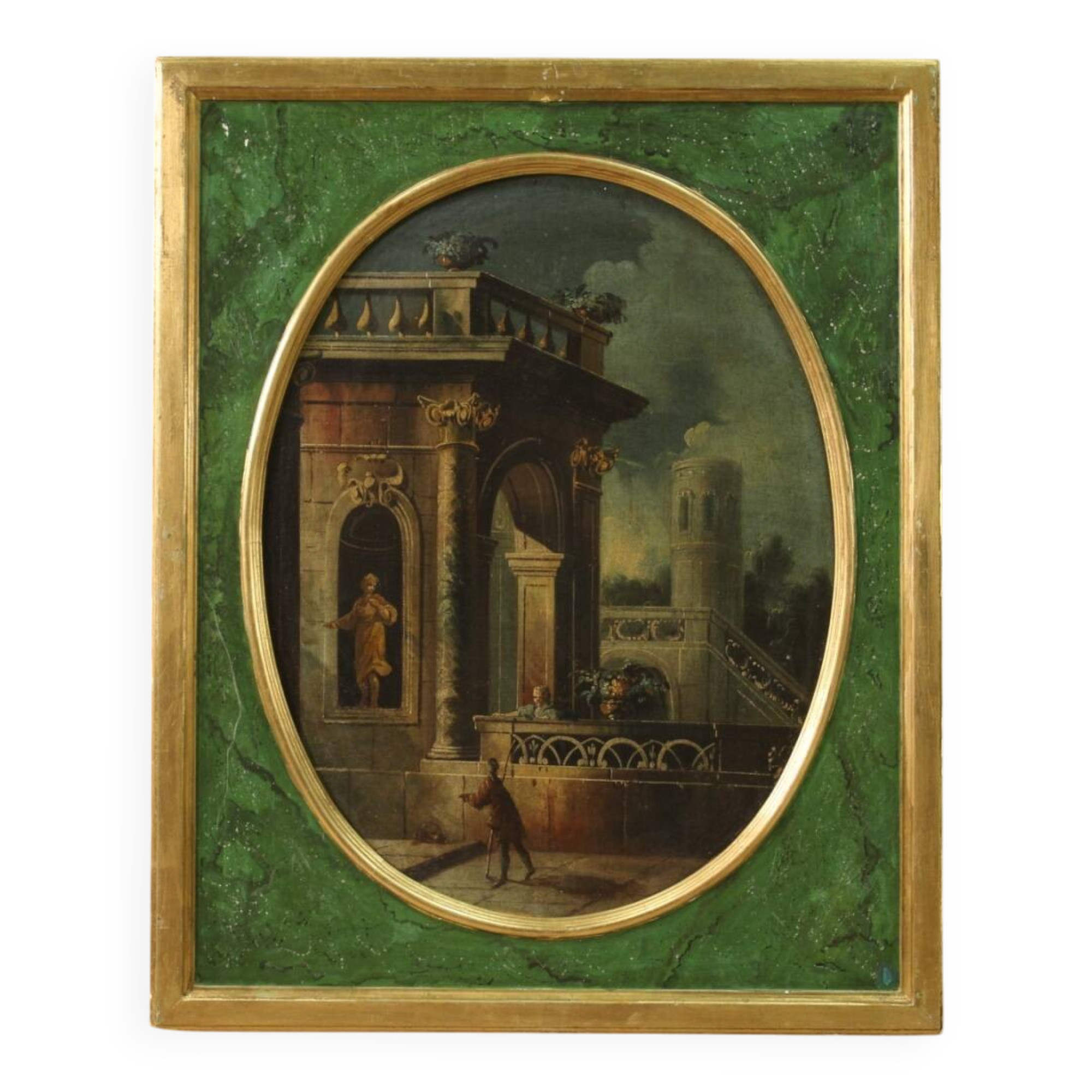 Peinture italienne Caprice architectural du XVIIIe siècle