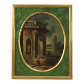 Peinture italienne Caprice architectural du XVIIIe siècle