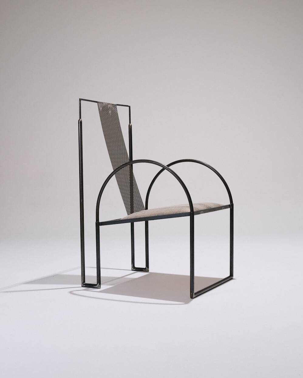 Metal armchair, anderl kammermeier, 1980s