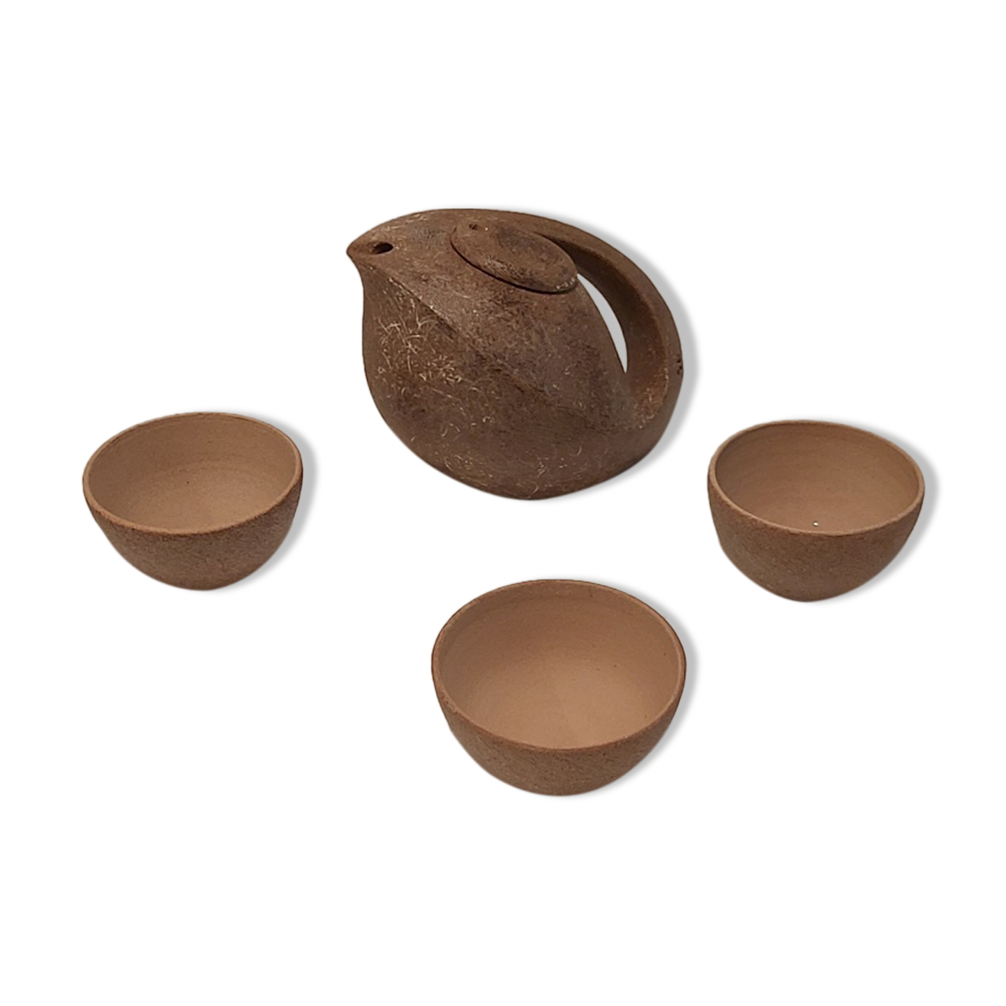 André Bloch sandstone teapot and bowls