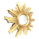 Golden wood “witch’s eye” sun mirror