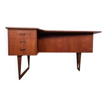 Bureau boomerang danois vintage rétro des années 1960