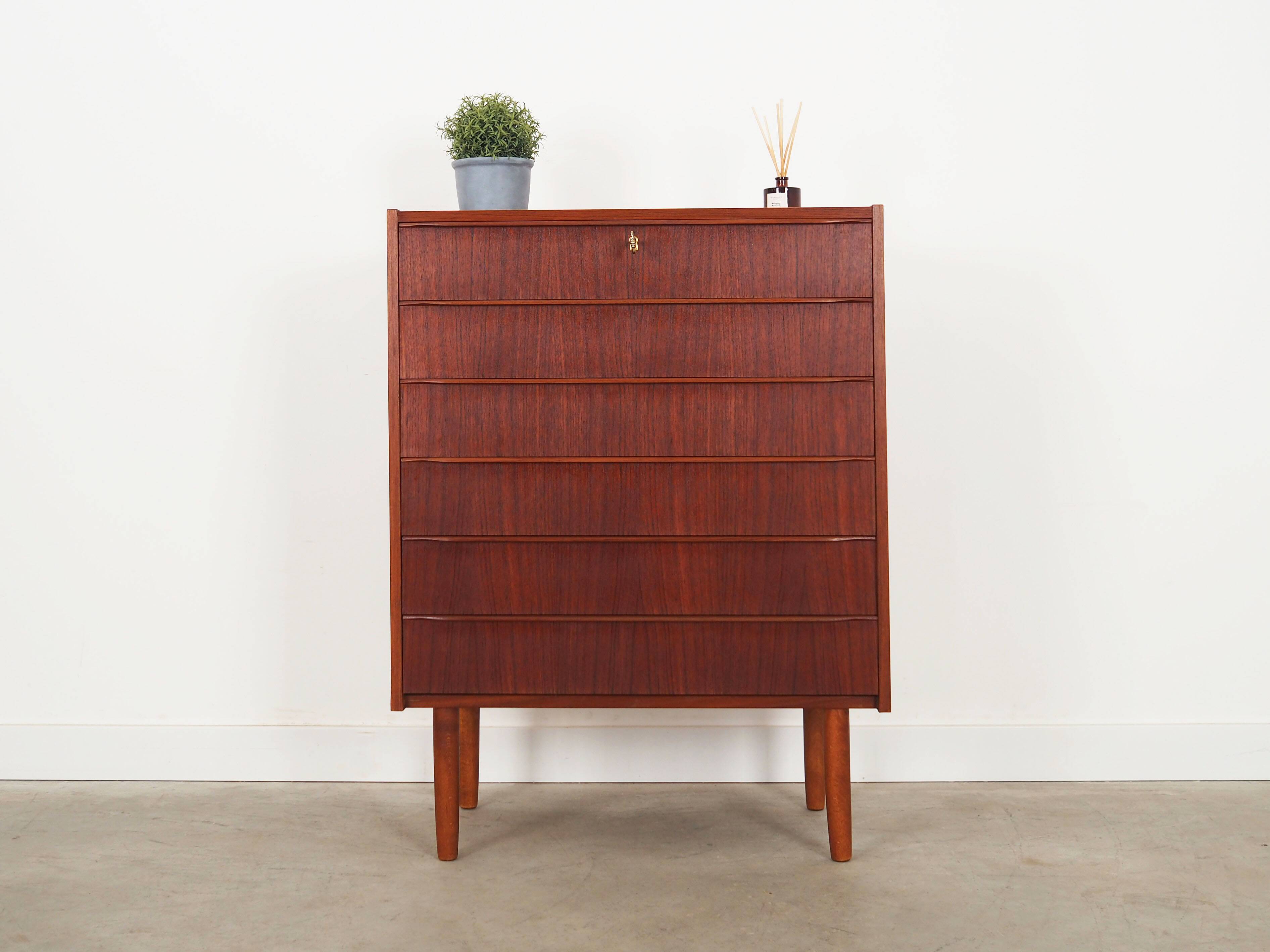 Teak chest of drawers, Danish design, 1970s, production: Denmark