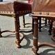 Set of 12 Henri II neo-Renaissance style walnut chairs