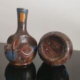 Paire de vases en grés émaillé