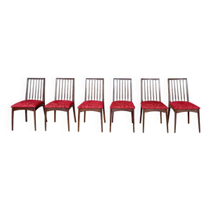 Lot de 6 chaises vintage - tissu